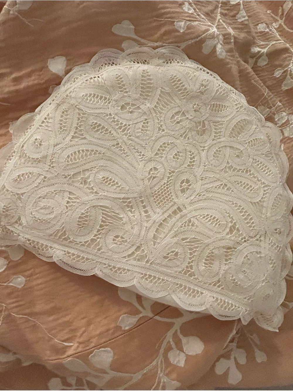 Vintage Battenburg lace bread warmer. Never used.